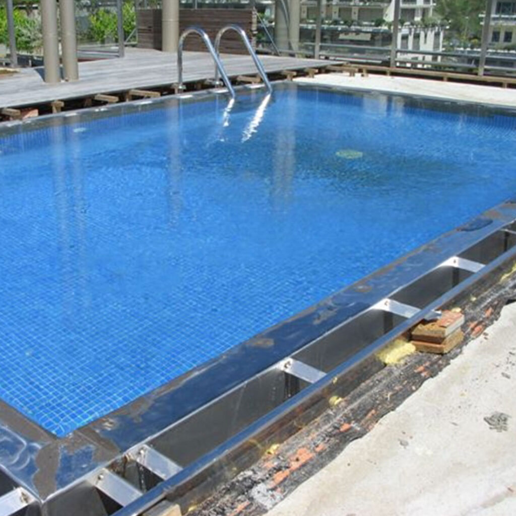 construcción piscina