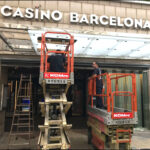 Marquesina Casino Barcelona de acero inoxidable